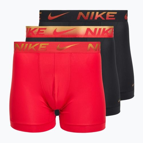 Pánské boxerky Nike Dri-Fit Essential Micro Boxer Brief 3 páry university red/black/black metallic grdient wb