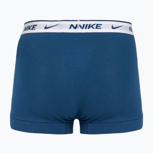 Pánské boxerky Nike Everyday Cotton Stretch Trunk 3 páry light armry blue/blue force/white waistband