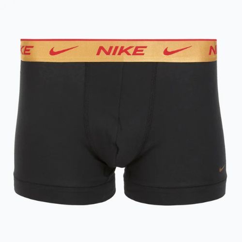 Pánské boxerky Nike Everyday Cotton Stretch Trunk 3 páry blk/university red/wheat gold/black high shine wb