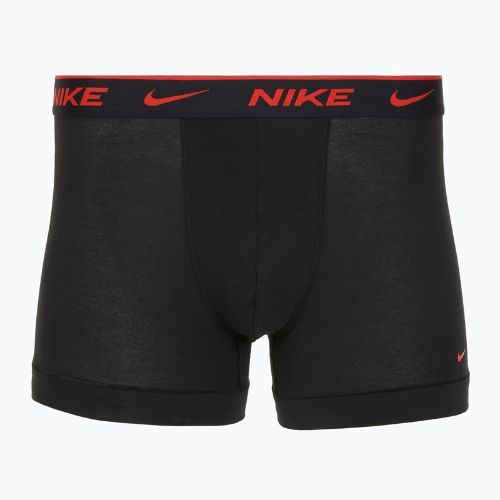 Pánské boxerky Nike Everyday Cotton Stretch Trunk 3 páry black lig crim/des och/deep night logo v pase