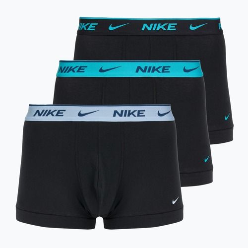 Pánské boxerky Nike Everyday Cotton Stretch Trunk 3 páry black/iron gry/cool grey high shine textured wb