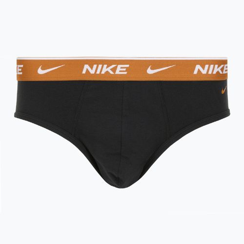 Pánské slipy Nike Everyday Cotton Stretch Brief 3 pary black light crimson/desert ochre/black wb