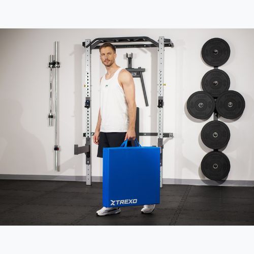 Skládací gymnastická matrace TREXO 180 x 60 x 5 cm blue
