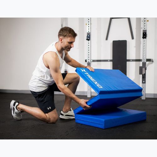 Skládací gymnastická matrace TREXO 195 x 80 x 5 cm blue