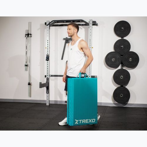 Skládací gymnastická matrace XTREXO 195 x 80 x 5 cm green
