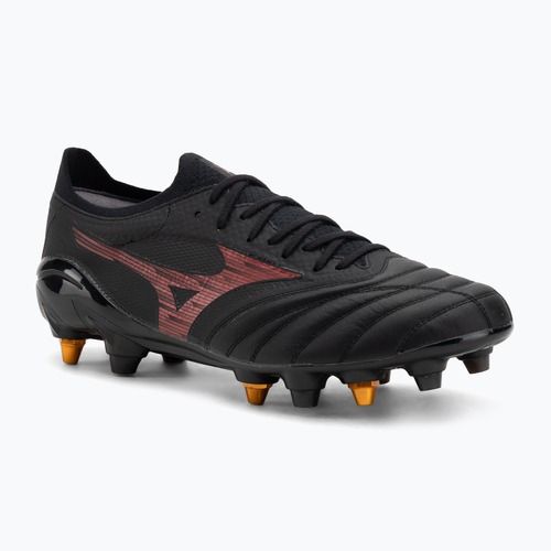 Pánské kopačky Mizuno Morelia Neo IV Beta Elite Mix SG black/morelia 40th red/black