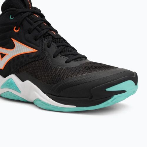 Volejbalové boty Mizuno Wave Momentum Elite Mid black/tangelo/ice green