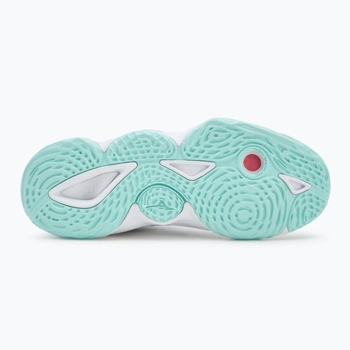 Dámské volejbalové boty Mizuno Wave Momentum Elite Mid white/blue tint