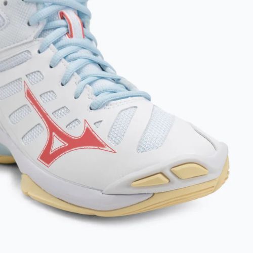 Dámské volejbalové boty Mizuno Wave Voltage 2 Mid white/calypso coral/pale banana