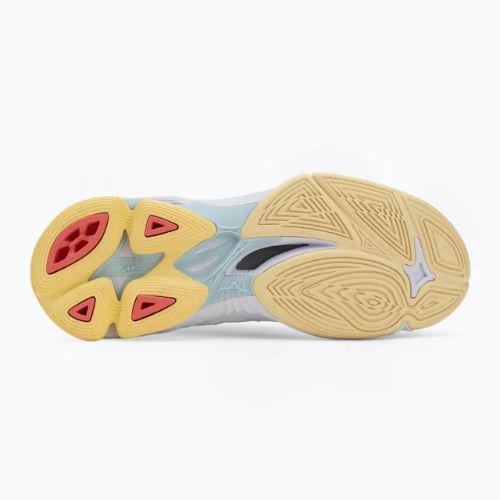 Dámské volejbalové boty Mizuno Wave Voltage 2 Mid white/calypso coral/pale banana
