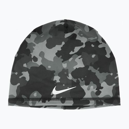 Čepice Nike Dri-Fit Peak Uncuffed Beanie s potiskem smoke grey/silver