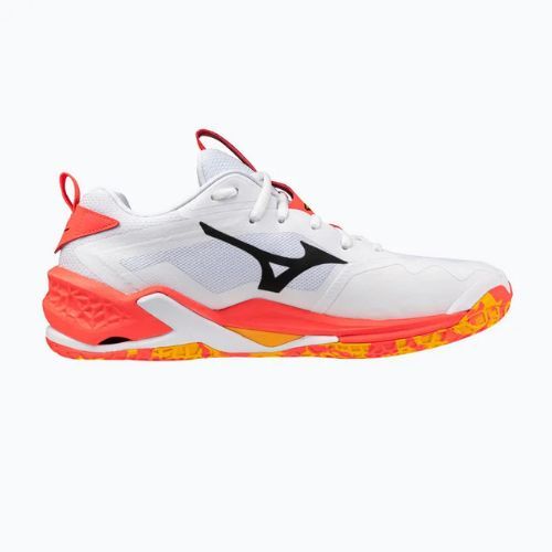 Házenkářské boty Mizuno Wave Stealth Neo 2 white/flery coral 2/citrus