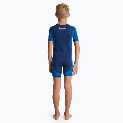 Dětský surfový neopren AQUASTIC z neoprenu 1,5 mm WAVEY blue