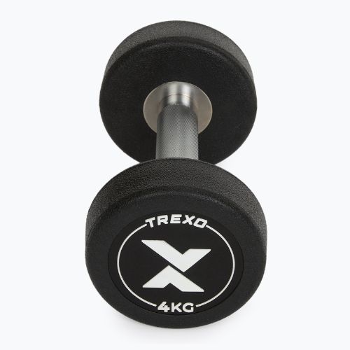 Pogumovaná litinová činka XTREXO Pro 4 kg black
