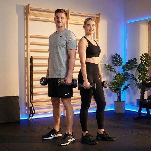 Pogumovaná litinová činka XTREXO Pro 8 kg black