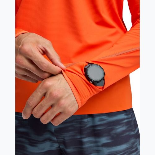 Pánská běžecká mikina HOKA GlideTech Quarter Zip lava