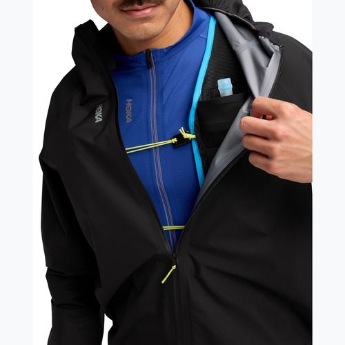 Pánská běžecká bunda HOKA Skybreeze Waterproof GTX black