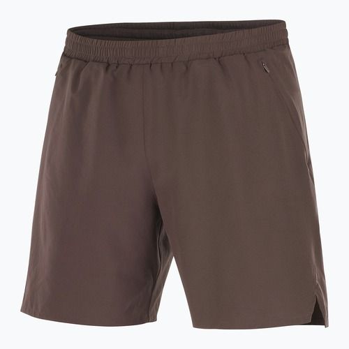 Pánské běžecké šortky Salomon Shakeout C 2IN1 7" coffee bean