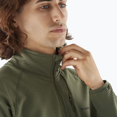Pánská trekkingová mikina Salomon Essential Lightwarm Full Zip grape leaf