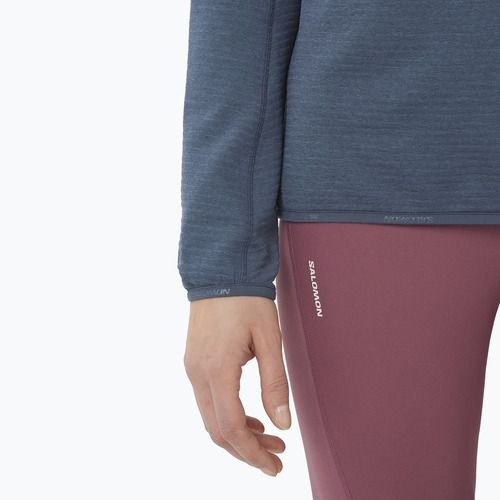 Dámská trekkingová mikina Salomon Essential Lightwarm Half Zip blue night