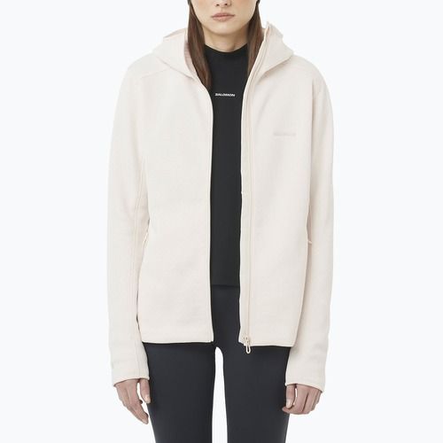 Dámská mikina Salomon Outline Warm Fleece Hoodie whisper white