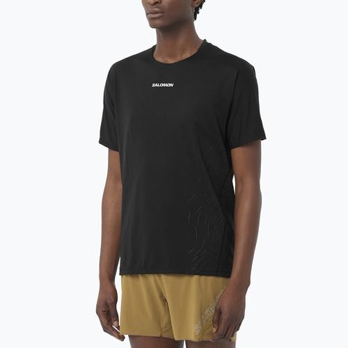 Pánská běžecká tričko Salomon Sense Aero GFX deep black