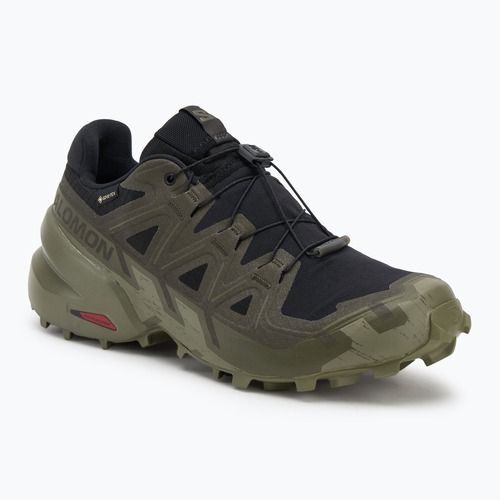 Pánské běžecké boty Salomon Speedcross 6 GTX black/peat/deep lichen green