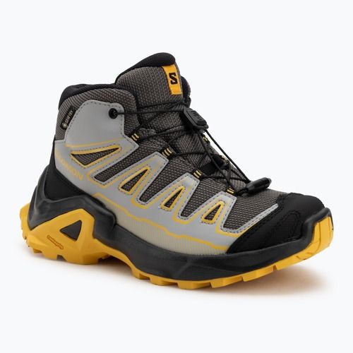 Dětské trekingové boty Salomon X Ultra Mid GTX castlerock/black/spicy/mustard