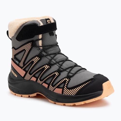 Dětské trekingové boty Salomon XA Pro V8 Winter CSWP pewter/black/peach fuzz