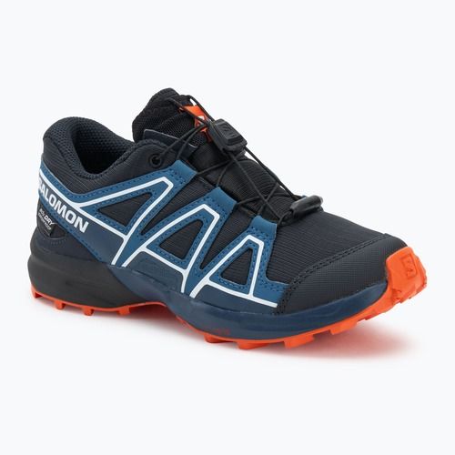Dětské běžecké boty Salomon Speedcross Waterproof dark navy/dark blue/red orange