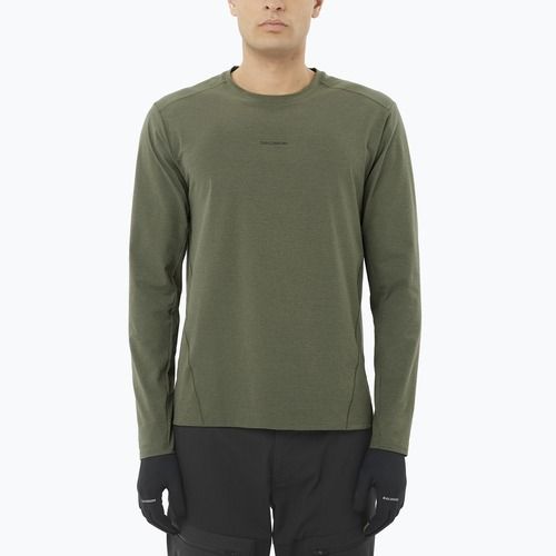 Pánské běžecké tričko Longsleeve Salomon Trackline grape leaf