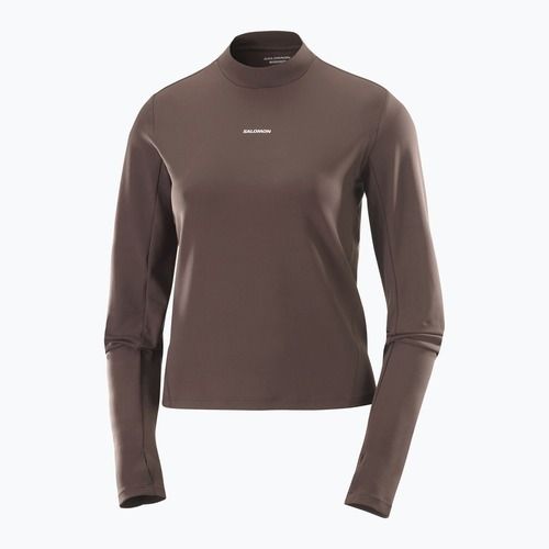 Dámské běžecké tričko Longsleeve Salomon Bliss coffee bean
