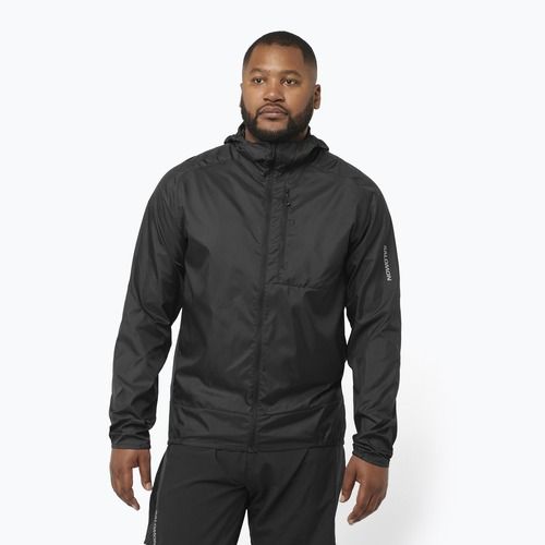 Pánská běžecká bunda Salomon Cross Wind deep black