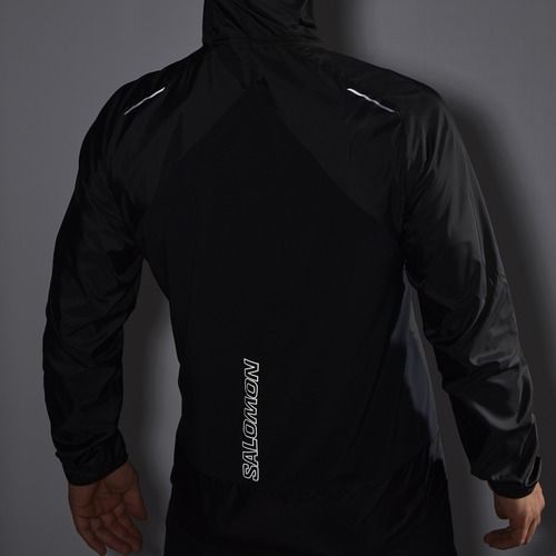 Pánská běžecká bunda Salomon Cross Wind deep black