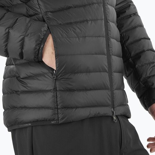 Pánská péřová bunda Salomon Elixir Micro Down Hoodie deep black