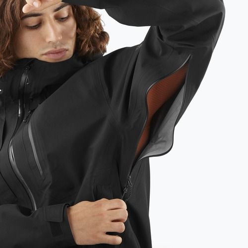 Pánská softshellová bunda Salomon Outline 3l GTX deep black