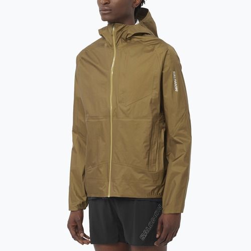 Pánská běžecká bunda Salomon Bonatti Waterproof brilliant olive