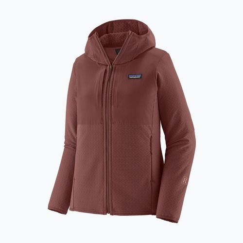 Dámská softshellová bunda Patagonia R2 CrossStrata Hoody dark ruby