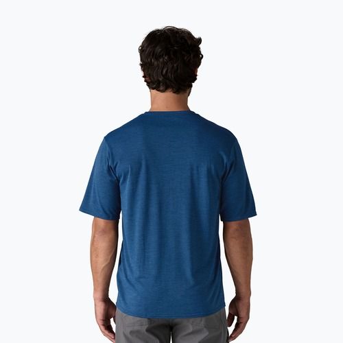 Pánské tričko Patagonia Cap Cool Daily Graphic Shirt '73 text logo / clement blue x-dye