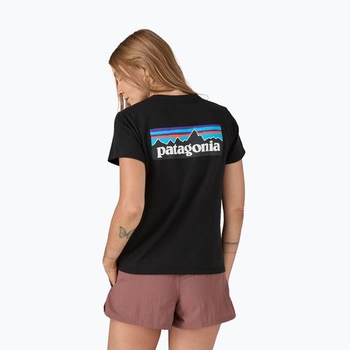 Dámské tričko Patagonia P-6 Logo Responsibili-Tee black