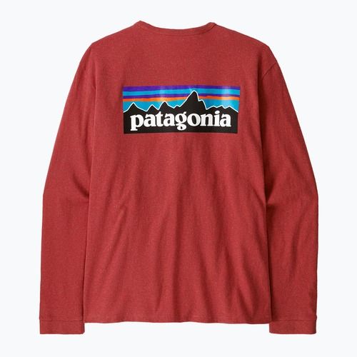 Dámské tričko Longsleeve Patagonia P-6 Logo Responsibili-Tee potters red