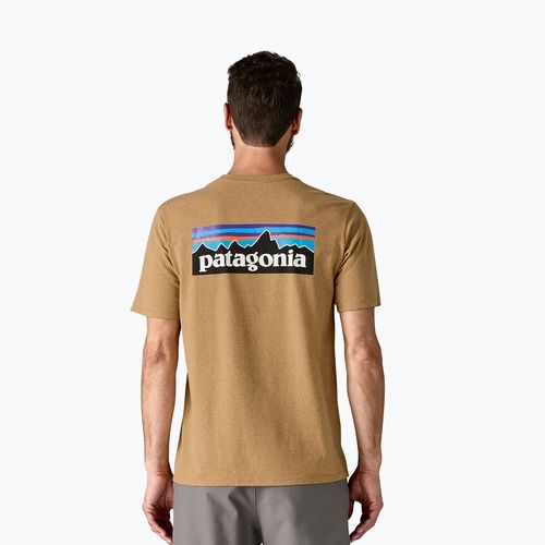 Pánské tričko Patagonia P-6 Logo Responsibili-Tee talon gold
