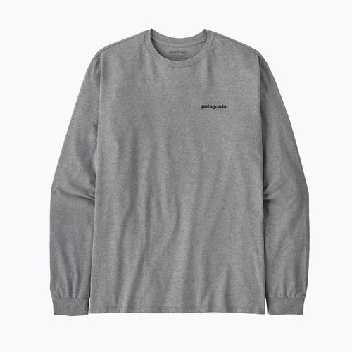 Pánské tričko Longsleeve Patagonia P-6 Logo Responsibili gravel heather