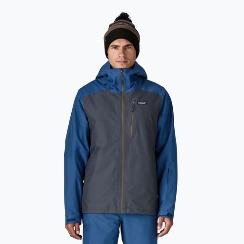 Pánská nepromokavá bunda Patagonia Insulated Powder Town smolder blue w / clement blue