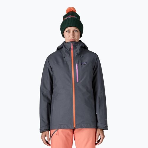 Dámská nepromokavá bunda Patagonia Insulated Powder Town smolder blue w / orange peel