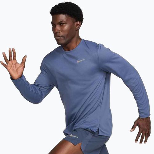 Pánské běžecké tričko Longsleeve Nike Miler Dri-Fit UV diffused blue