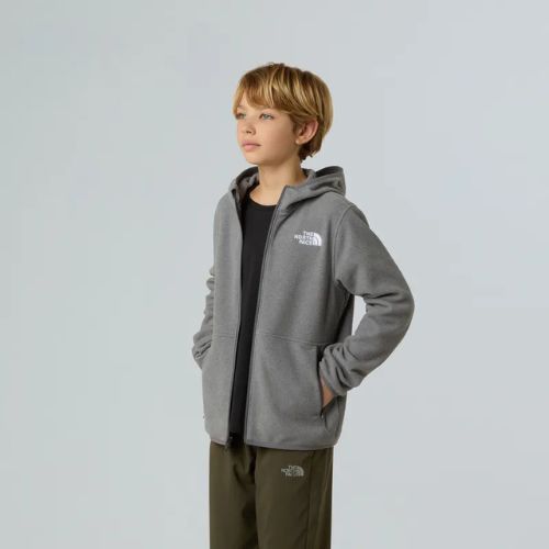 Dětská fleecová mikina The North Face Teen Glacier Full Zip Hoodie mid grey heather