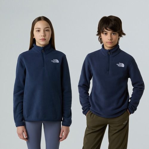 Dětská fleece mikina The North Face Teen Glacier 1/4 Zip summit navy