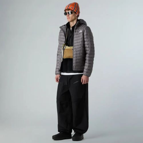 Pánská péřová bunda The North Face Huila Synthetic Hoodie smoked pearl