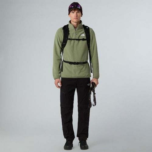 Pánská fleecová mikina The North Face Glacier Fleece 1/4 Zip shoulder mist